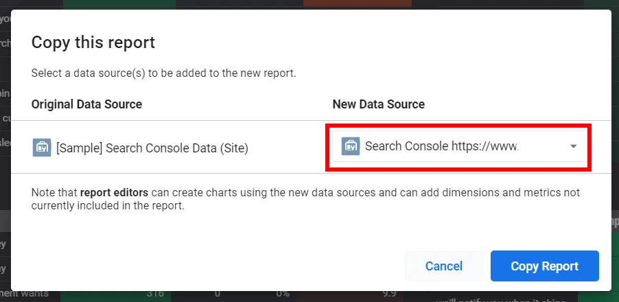 Captura de pantalla de Google Data Studio 15